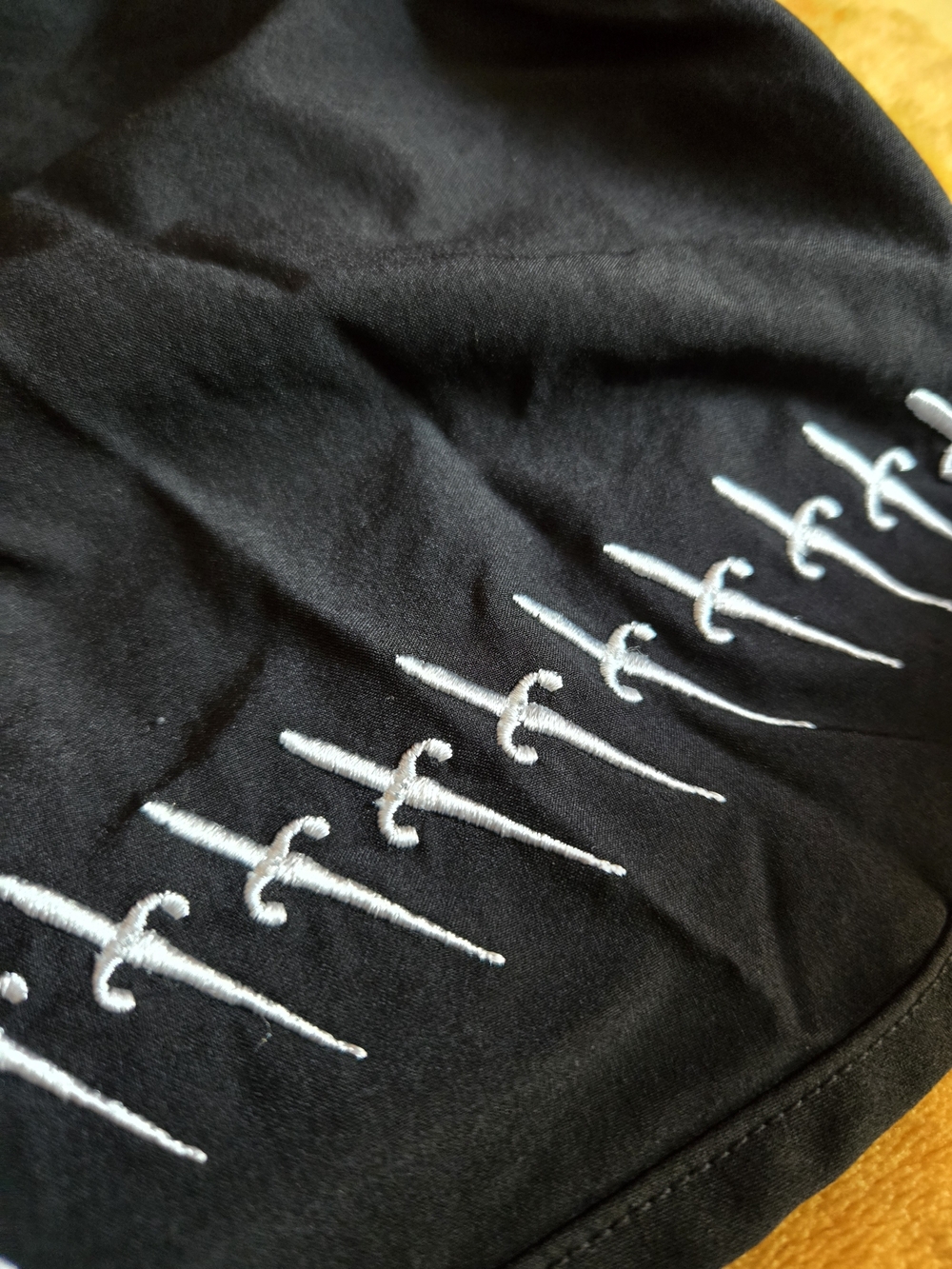Embroidered Dagger Booty Shorts - Picture 2 of 2